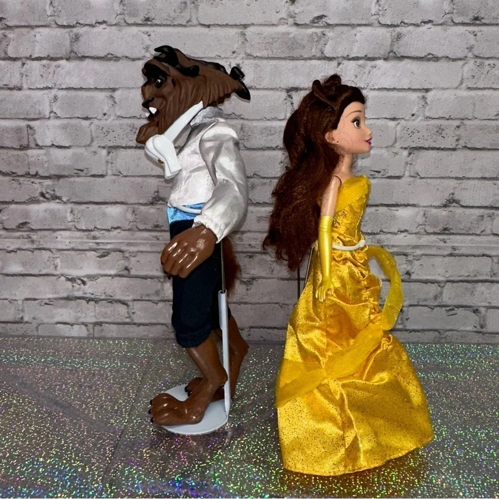 Disney Beauty and the Beast Prince and Belle Dolls Lot of 2 Disney Dolls